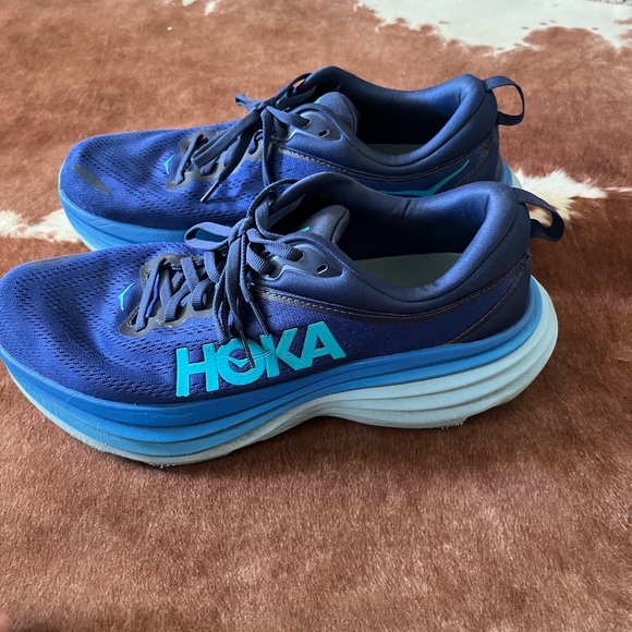 Hoka Navy and Aqua Athletic Shoes - Picture 2 of 5